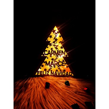 Lámpara Arbol Navidad Personalizado con nombres