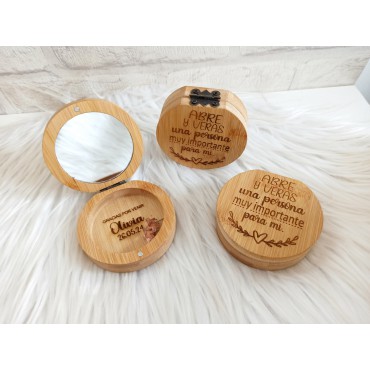 Espejo-Joyero de madera personalizado