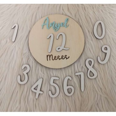 Placa cumplemes madera para...